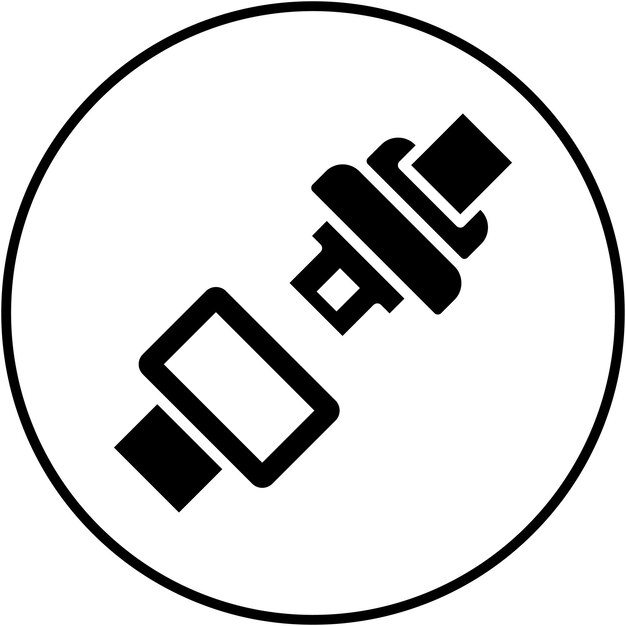El icono vectorial del cinturón de seguridad se puede utilizar para el conjunto de iconos de carreras automáticas