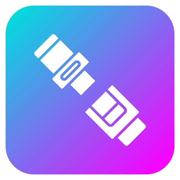 El icono vectorial del cinturón de seguridad se puede utilizar para el conjunto de iconos de protección y seguridad