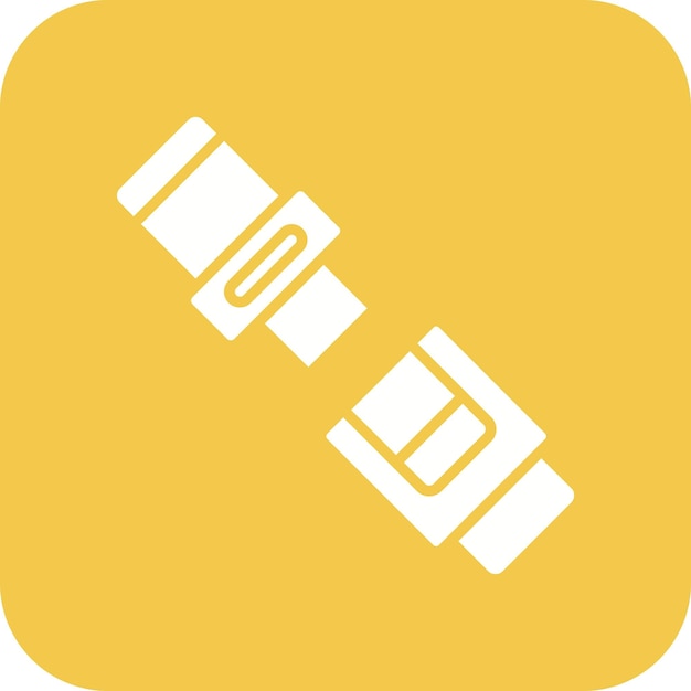 El icono vectorial del cinturón de seguridad se puede utilizar para el conjunto de iconos de protección y seguridad