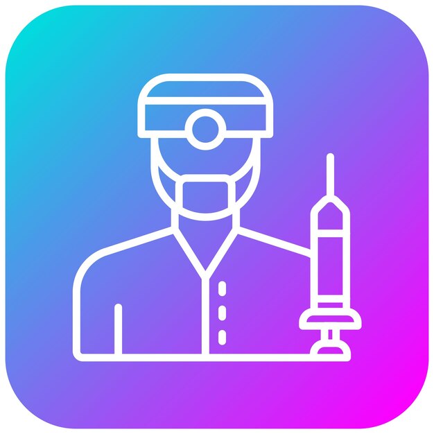 El icono vectorial del cirujano masculino se puede usar para el conjunto de iconos de medicina