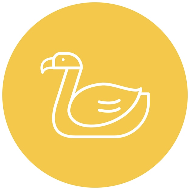 El icono vectorial del cisne se puede usar para el conjunto de iconos de cuento de hadas