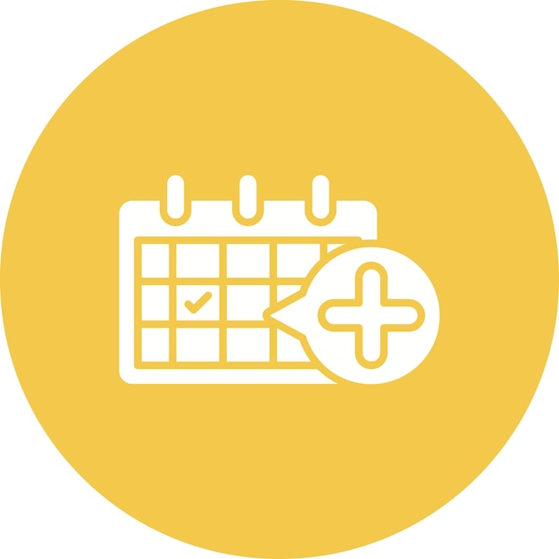 El icono vectorial de la cita médica se puede utilizar para el conjunto de iconos de hora y fecha