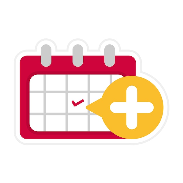 El icono vectorial de la cita médica se puede utilizar para el conjunto de iconos de hora y fecha
