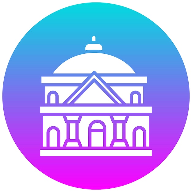 El icono vectorial de la Ciudad del Vaticano se puede utilizar para el conjunto de iconos de Italia
