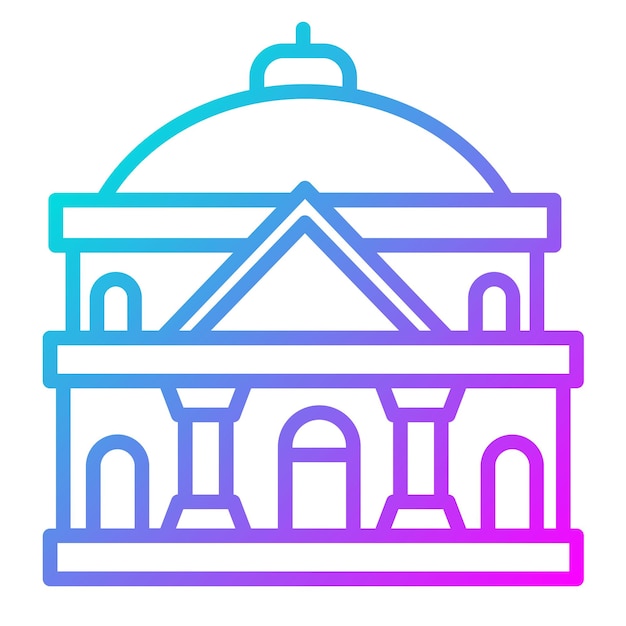 El icono vectorial de la Ciudad del Vaticano se puede utilizar para el conjunto de iconos de Italia