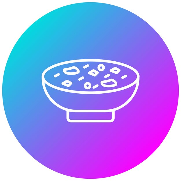El icono vectorial de Clam Chowder se puede usar para el conjunto de iconos de World Cuisine