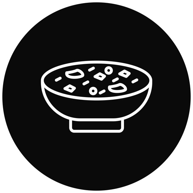 El icono vectorial de Clam Chowder se puede usar para el conjunto de iconos de World Cuisine