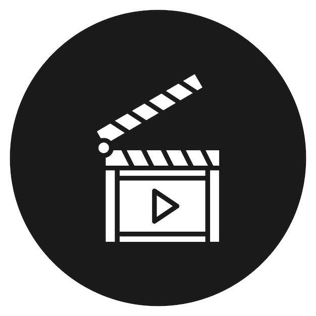 El icono vectorial de Clapperboard se puede usar para el conjunto de iconos de entretenimiento