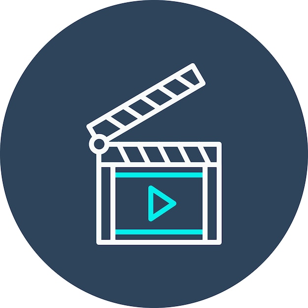El icono vectorial de Clapperboard se puede usar para el conjunto de iconos de entretenimiento