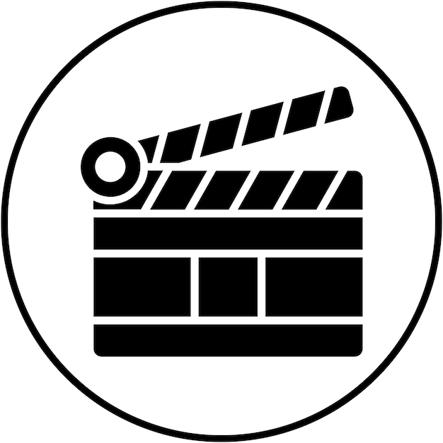 El icono vectorial de Clapperboard se puede usar para el conjunto de iconos de producción de video