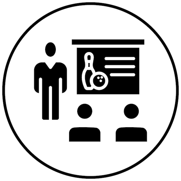 El icono vectorial de las clases se puede usar para el conjunto de iconos de bolos