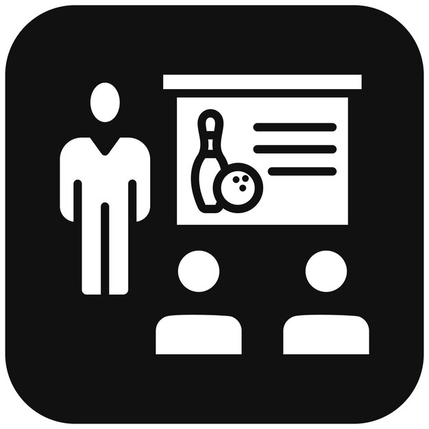 El icono vectorial de las clases se puede usar para el conjunto de iconos de bolos