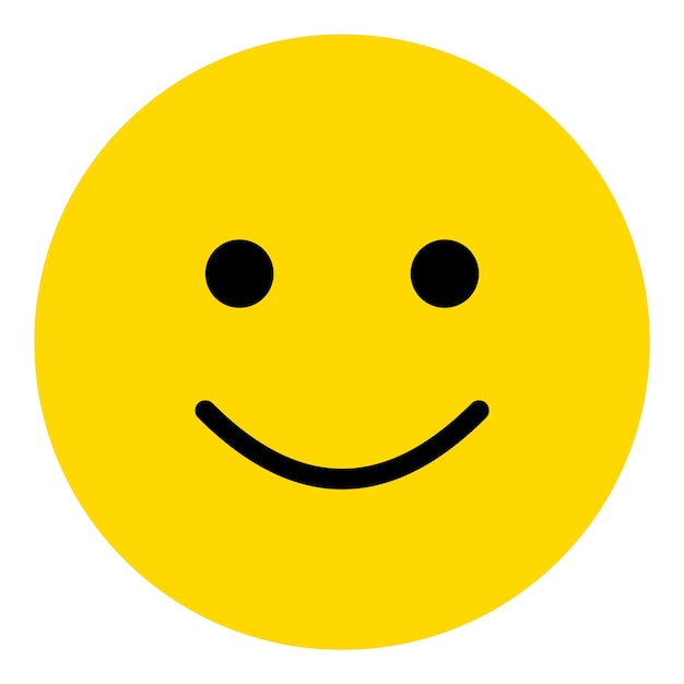 El icono vectorial clásico del emoji de la cara sonriente