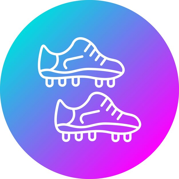 El icono vectorial de Cleats se puede usar para el conjunto de iconos deportivos