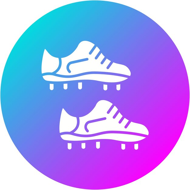 El icono vectorial de Cleats se puede usar para el conjunto de iconos deportivos