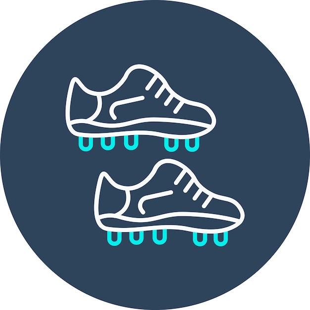 El icono vectorial de Cleats se puede usar para el conjunto de iconos deportivos