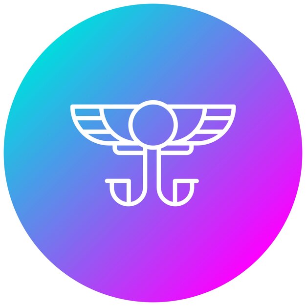 El icono vectorial de Cleopatra se puede usar para el conjunto de iconos de Egipto