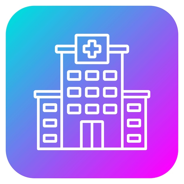 El icono vectorial de la clínica se puede usar para el conjunto de iconos de donaciones