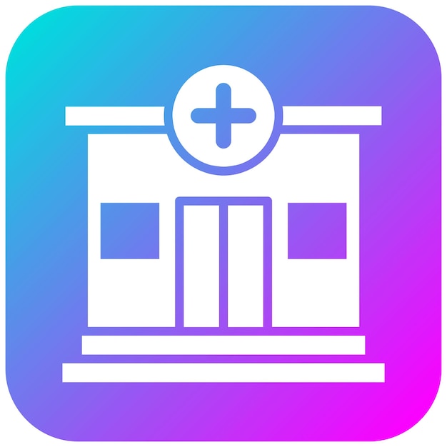 El icono vectorial de la clínica se puede utilizar para el conjunto de iconos de los servicios de emergencia