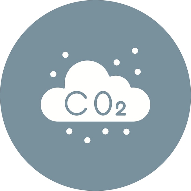 El icono vectorial de CO2 se puede utilizar para el conjunto de iconos de energía nuclear