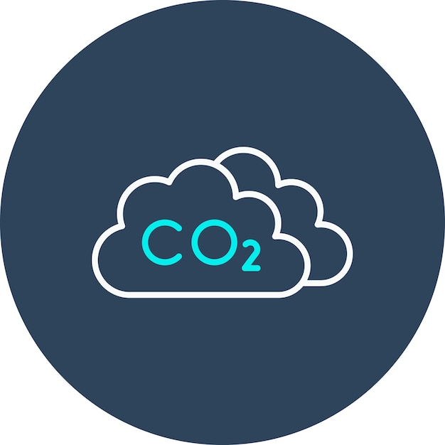 El icono vectorial de CO2 se puede utilizar para el conjunto de iconos de la industria de la gasolina
