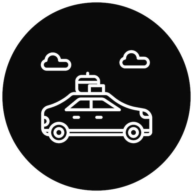El icono vectorial del coche familiar se puede utilizar para el conjunto de iconos de adopción de niños