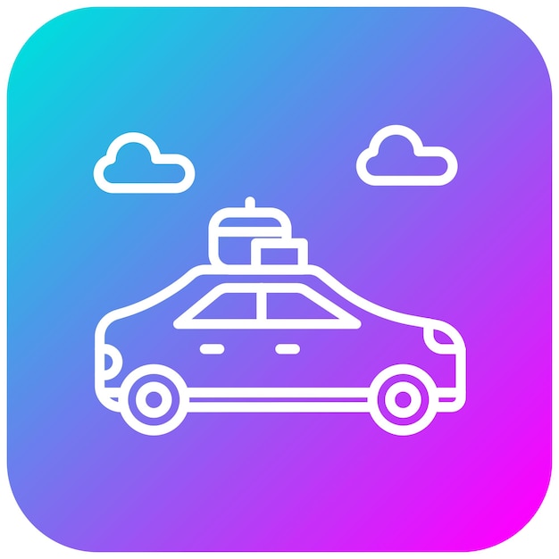 El icono vectorial del coche familiar se puede utilizar para el conjunto de iconos de adopción de niños