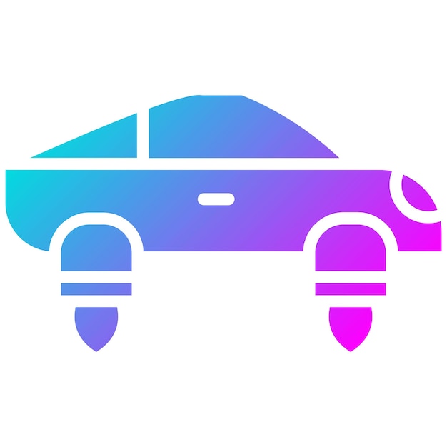 Vector el icono vectorial del coche se puede usar para el conjunto de iconos de ciencia ficción