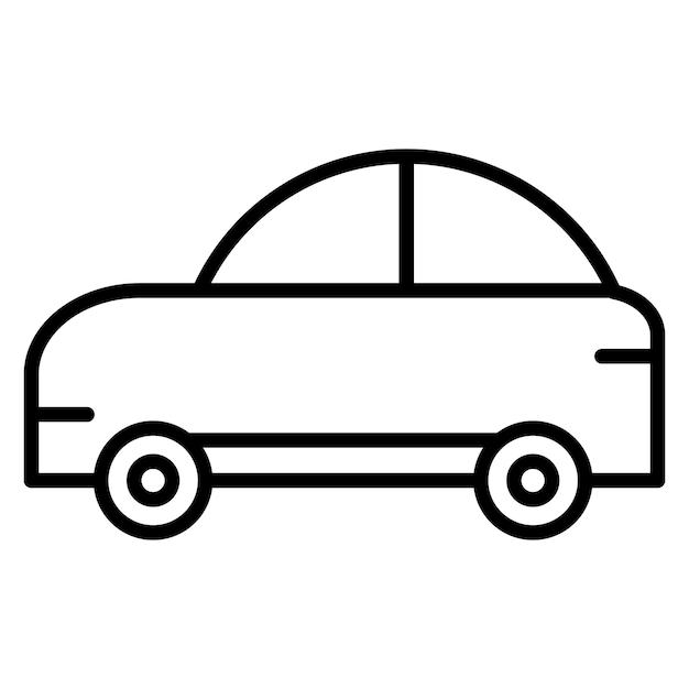 El icono vectorial del coche se puede utilizar para el conjunto de iconos de la agencia de viajes