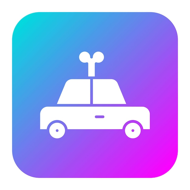 El icono vectorial del coche se puede utilizar para el conjunto de iconos de juguetes para niños