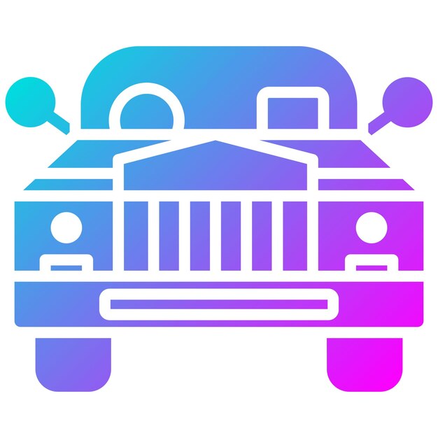 El icono vectorial del coche se puede utilizar para el conjunto de iconos de lujo