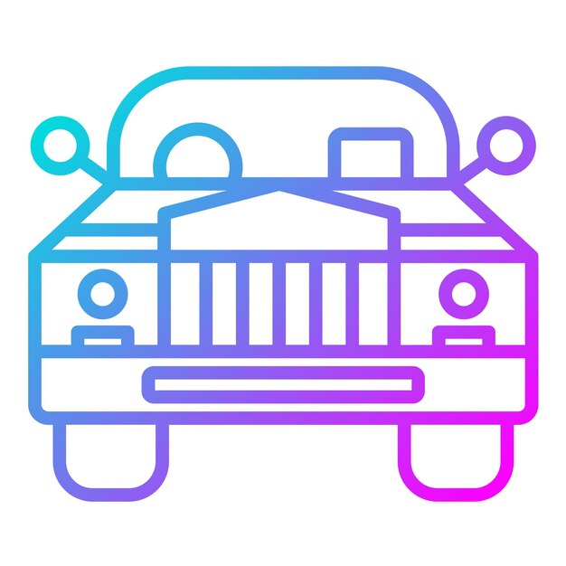 El icono vectorial del coche se puede utilizar para el conjunto de iconos de lujo