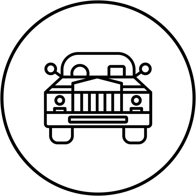 El icono vectorial del coche se puede utilizar para el conjunto de iconos de lujo
