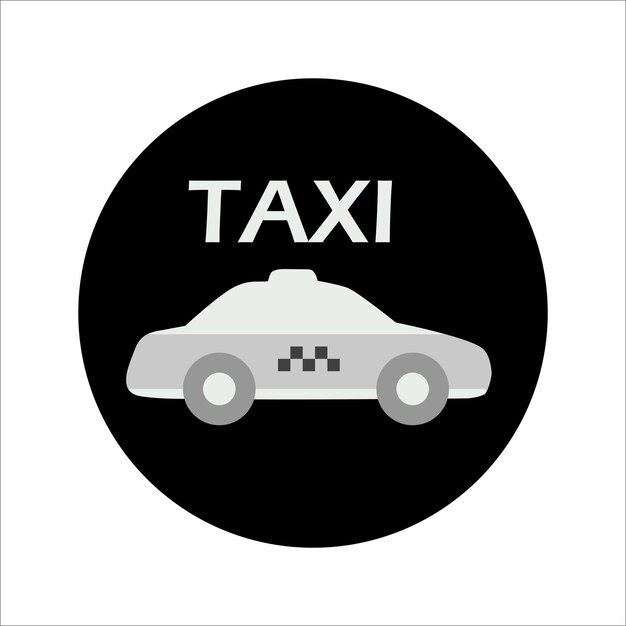 Icono vectorial de un coche de taxi Pin