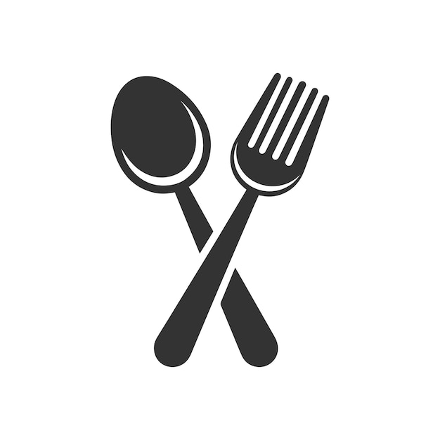 icono vectorial de la cocina cuchara y tenedor clipart
