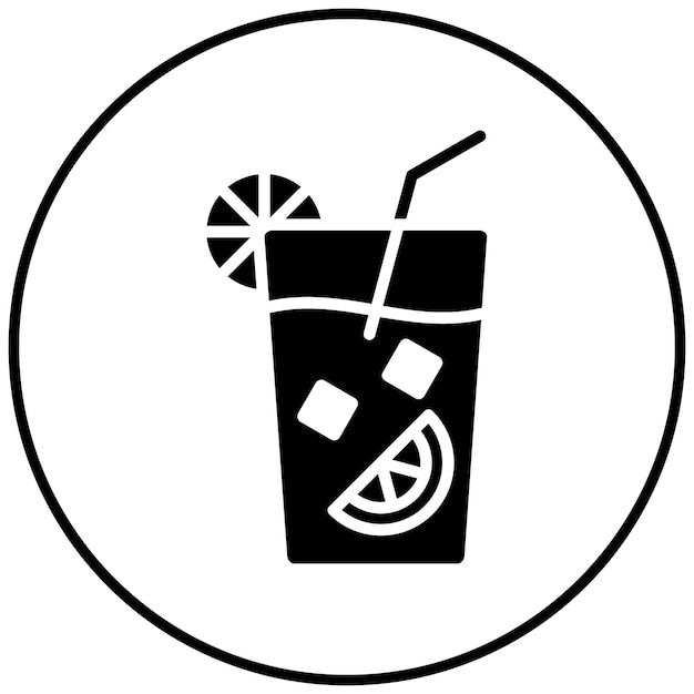 El icono vectorial del cóctel Caipirinha se puede usar para el iconset de Festa Junina