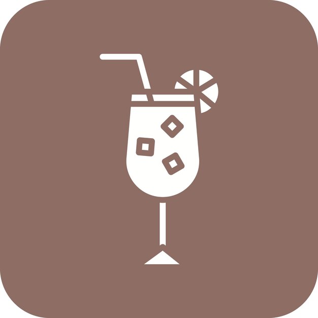 El icono vectorial de cóctel se puede usar para el conjunto de iconos de cumpleaños