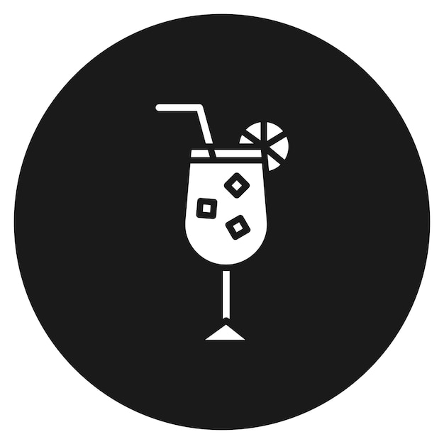 El icono vectorial de cóctel se puede usar para el conjunto de iconos de cumpleaños