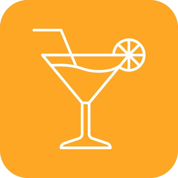 El icono vectorial de cócteles se puede usar para el conjunto de iconos de fiestas y celebraciones