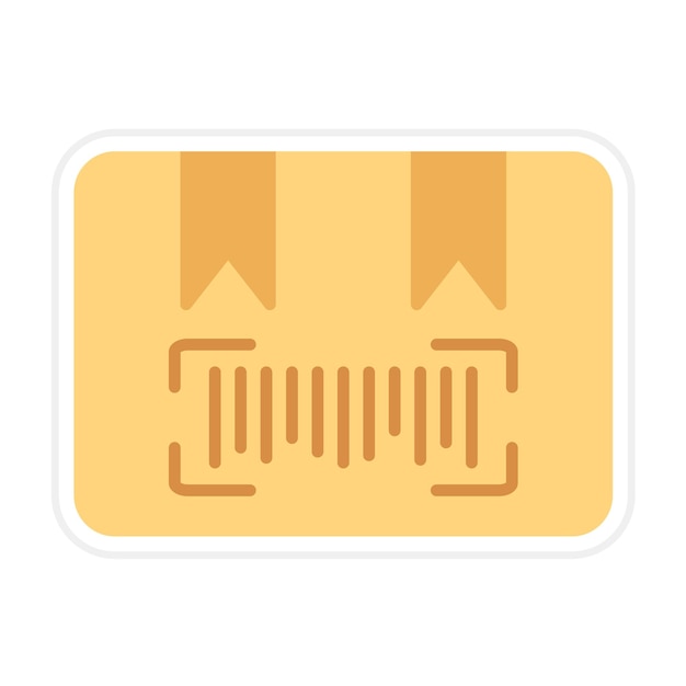 El icono vectorial del código de barras del paquete se puede utilizar para el conjunto de iconos de entrega y logística