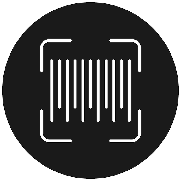 El icono vectorial de código de barras se puede utilizar para el conjunto de iconos de compras y comercio electrónico