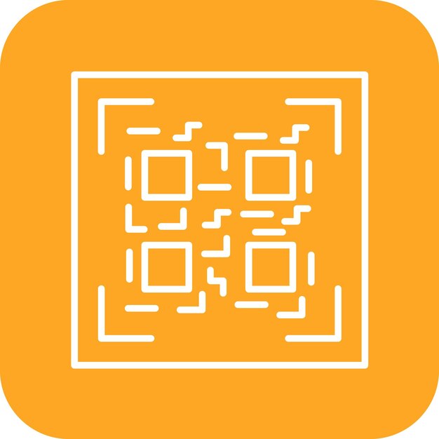 El icono vectorial del código QR se puede utilizar para el conjunto de iconos del mercado callejero
