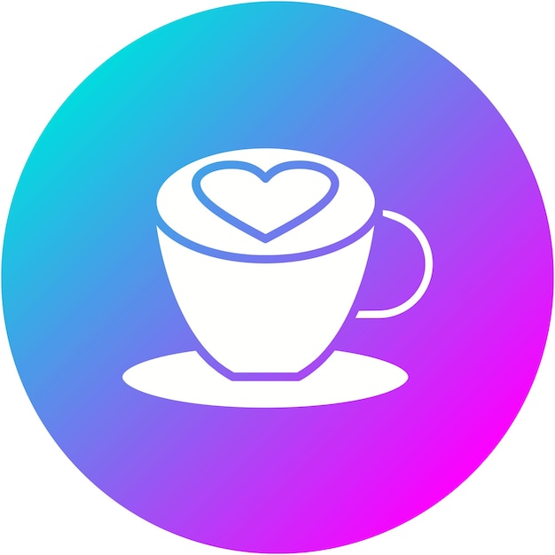 El icono vectorial de Coffee Latte se puede usar para el conjunto de iconos de Coffee Shop