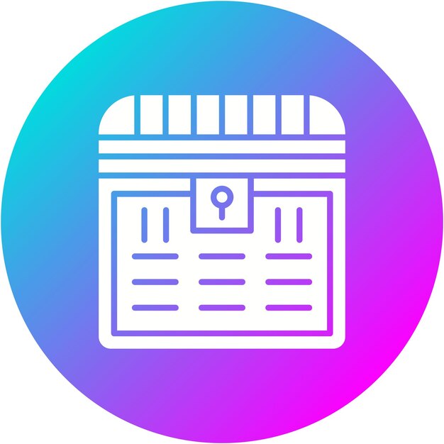 El icono vectorial del cofre del tesoro se puede usar para el conjunto de iconos de la historia