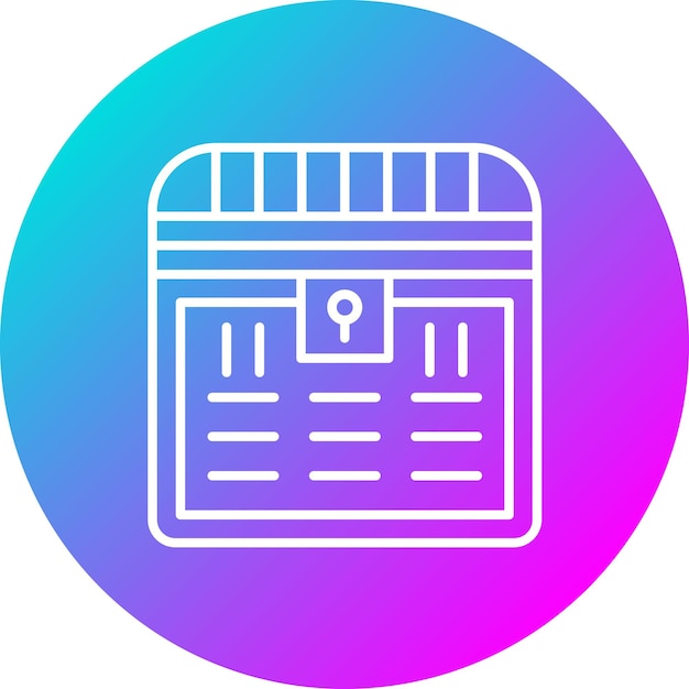 El icono vectorial del cofre del tesoro se puede usar para el conjunto de iconos de la historia