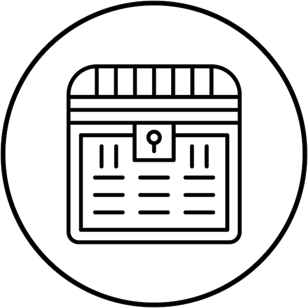 El icono vectorial del cofre del tesoro se puede usar para el conjunto de iconos de la historia