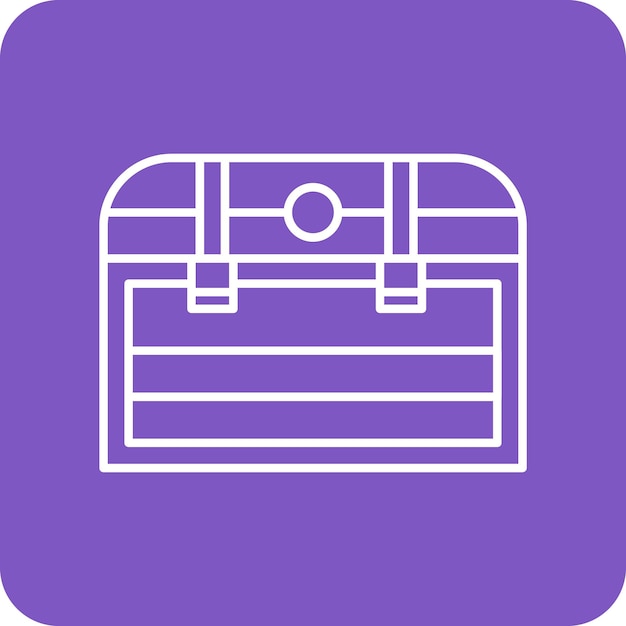 El icono vectorial del cofre del tesoro se puede usar para el conjunto de iconos del juego en línea