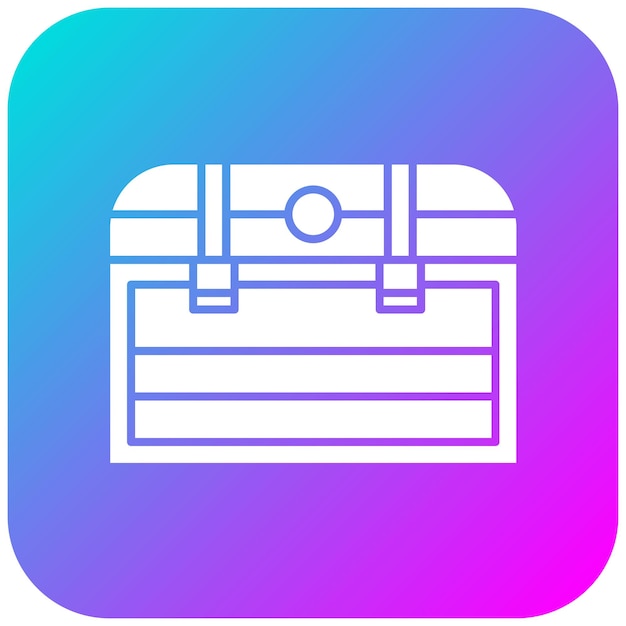 El icono vectorial del cofre del tesoro se puede usar para el conjunto de iconos del juego en línea