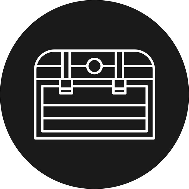 El icono vectorial del cofre del tesoro se puede usar para el conjunto de iconos del juego en línea