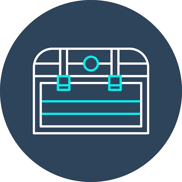 El icono vectorial del cofre del tesoro se puede usar para el conjunto de iconos del juego en línea